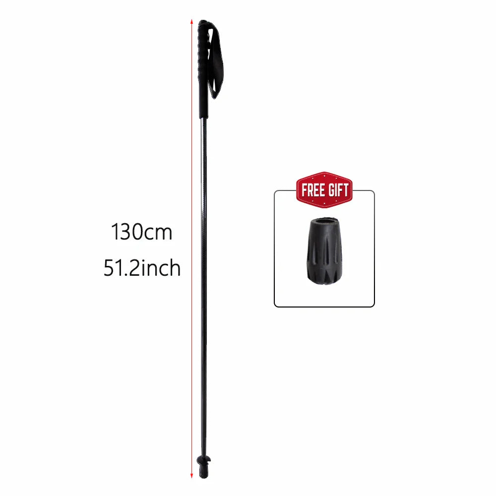 Carbon Fiber Trekking Poles with Diamond Twill Pattern - Portable Folding Hiking Sticks