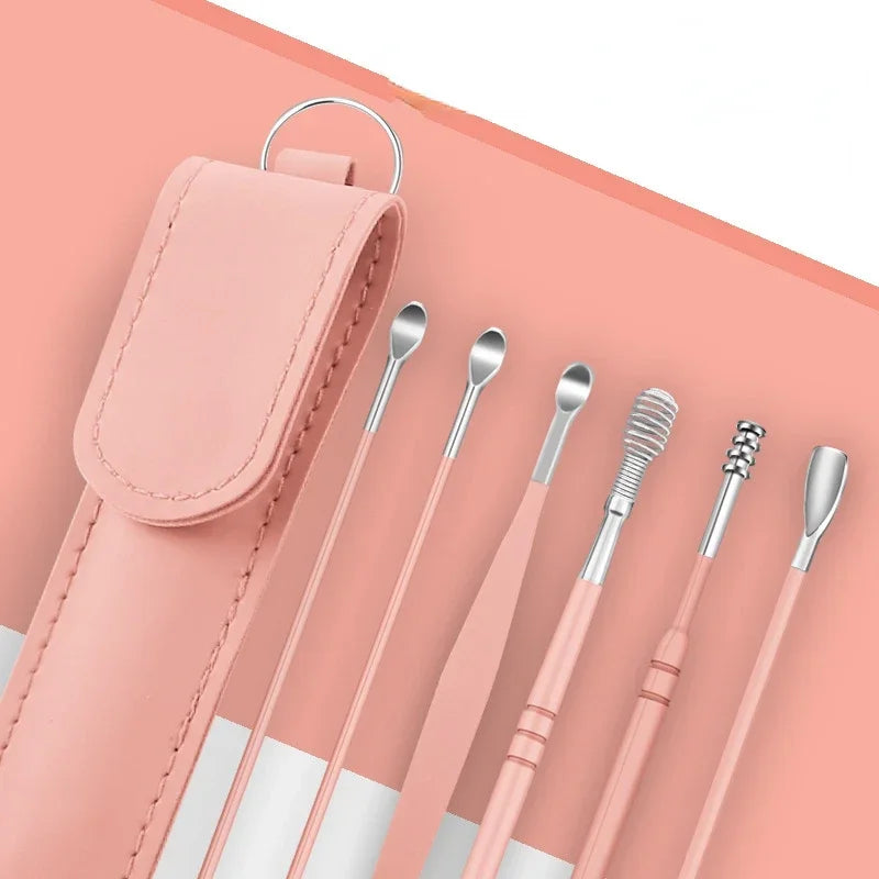 Stainless Steel Earpick Ear Cleaner Spoon Kit for Ear Wax Removal