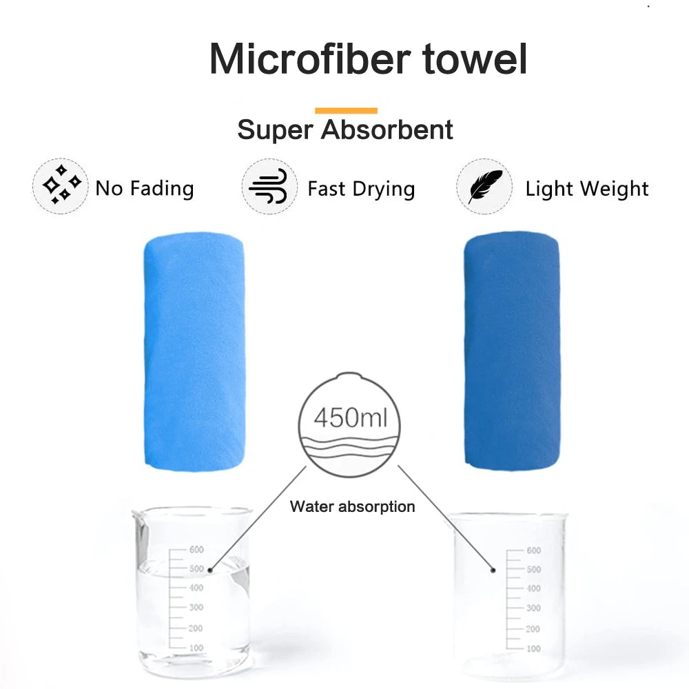 Quick-Drying Sports Towel for Swimming, Gym, and Camping (Various Sizes and Colors)