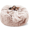 Soft and Warm 180x90cm Fur Bean Bag Bed Cover for Comfortable Living Room Furniture