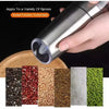 Electric Gravity Salt and Pepper Grinder Set with Blue Light and Stand