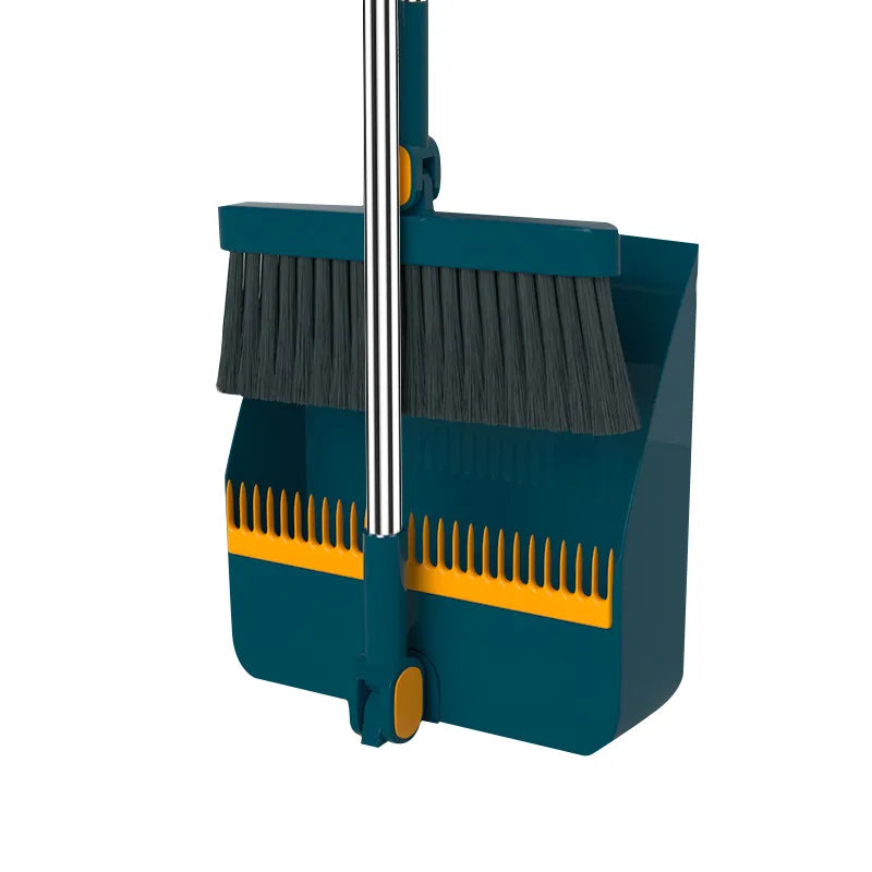 SweepEase Pro: Folding Broom and Scoop Set with High-End Dustpan and Squeegee