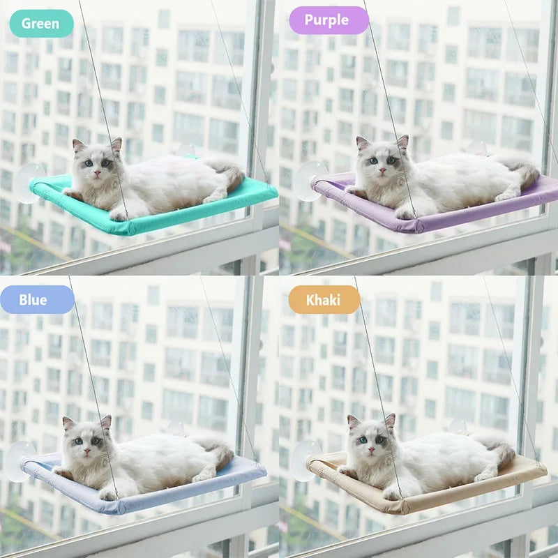 Cat Hammock Bed with Sunny Window Seat Mount - Up to 20kg Capacity