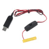 4 AAA Dummy Battery Adapter with USB Power Supply Cable