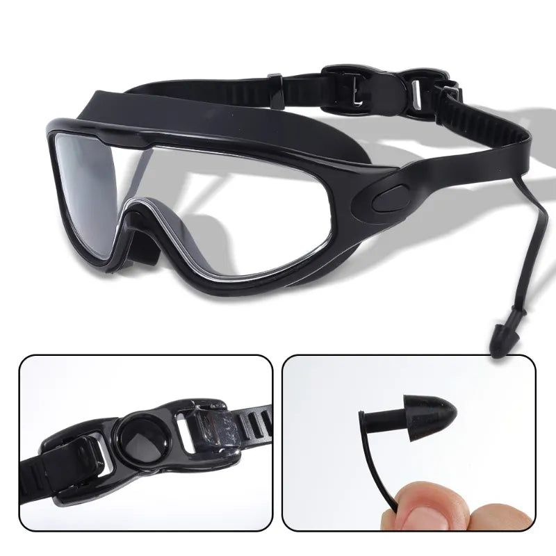 Professional HD Anti-Fog Swimming Goggles with Earplugs