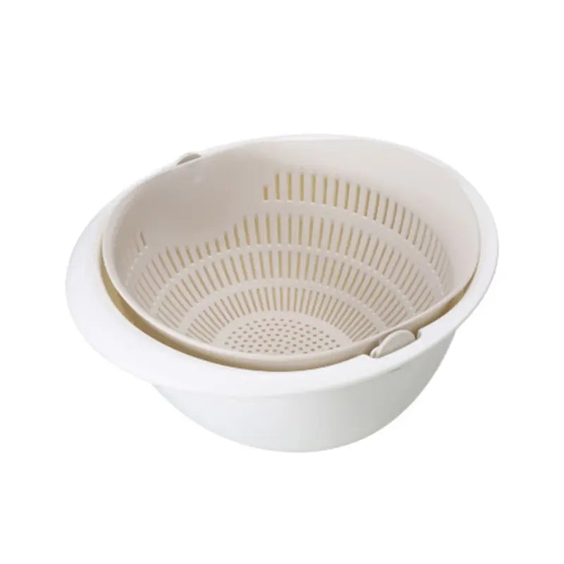 SwivelFresh Duo: Removable Double Layer Fruit and Vegetable Washing Tray