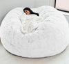Soft and Warm 180x90cm Fur Bean Bag Bed Cover for Comfortable Living Room Furniture