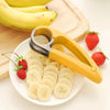 Stainless Steel Banana Slicer and Fruit/Vegetable Cutter - Yellow