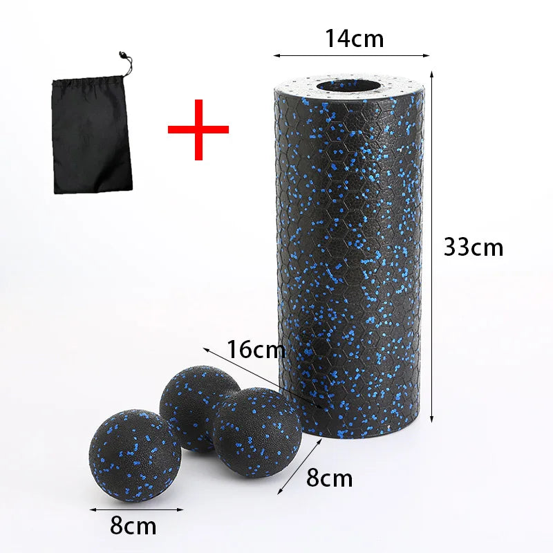 Yoga Column and Massage Ball Set for Pilates and Stretching