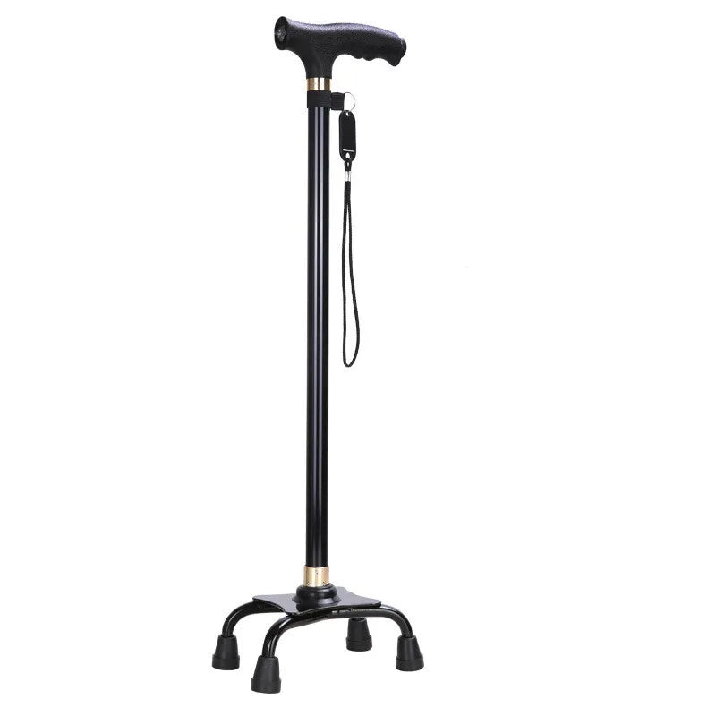 Retractable Aluminium Safety Walking Cane with LED Light for Elderly Men and Women