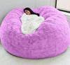 Soft and Warm 180x90cm Fur Bean Bag Bed Cover for Comfortable Living Room Furniture