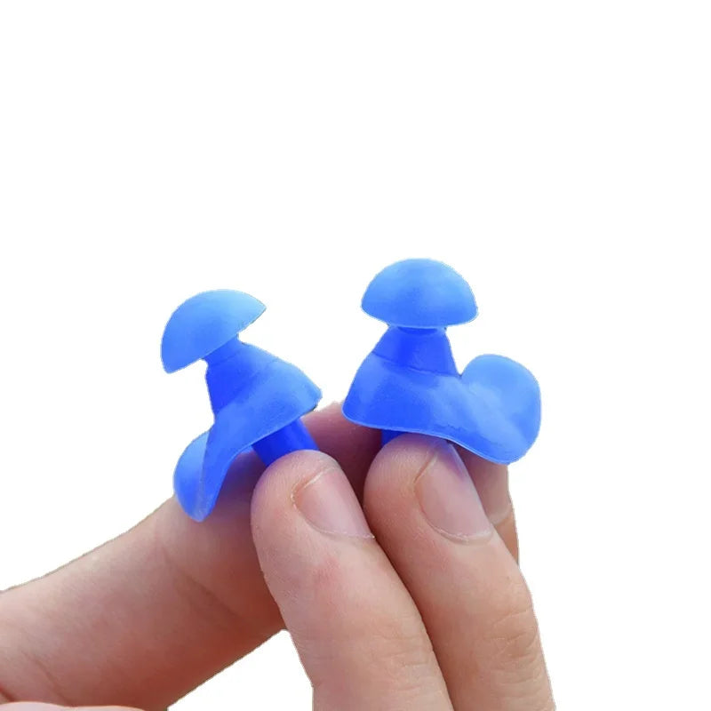 Waterproof Swimming Earplugs with Silicone Spiral Design and Storage Box