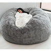 Soft and Warm 180x90cm Fur Bean Bag Bed Cover for Comfortable Living Room Furniture