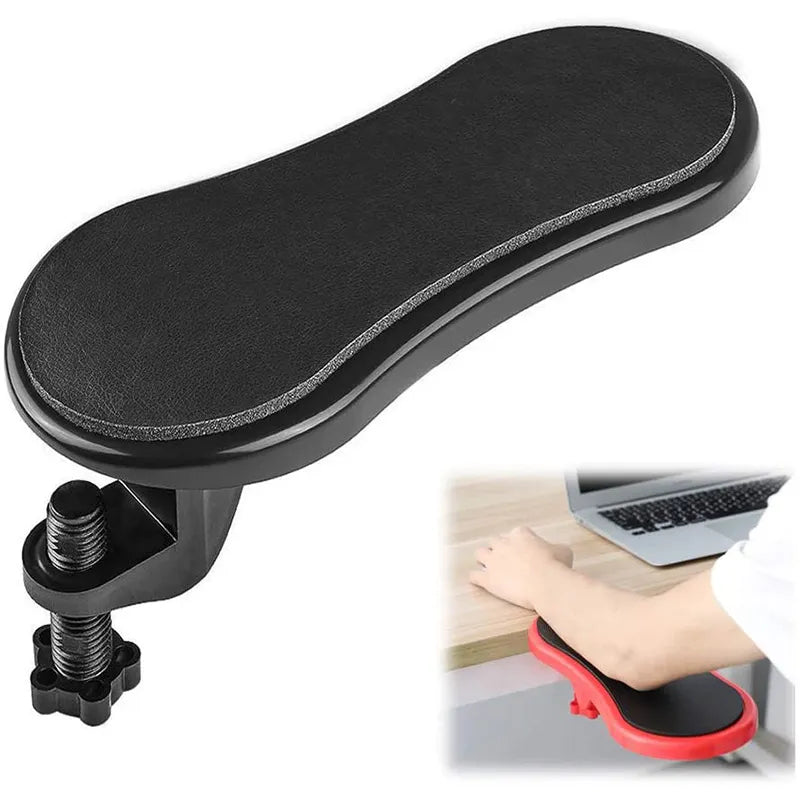 Adjustable Ergonomic Computer Arm Rest with Rotating Mouse Pad Holder