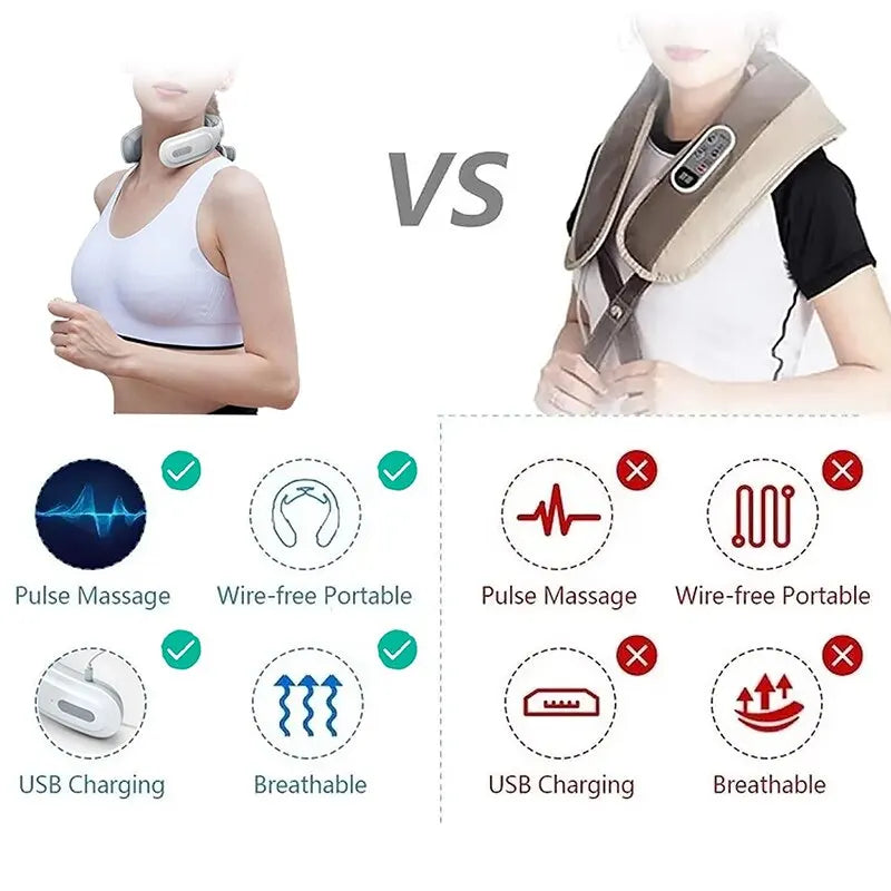 4-Head Neck Massage & Heat Therapy Device
