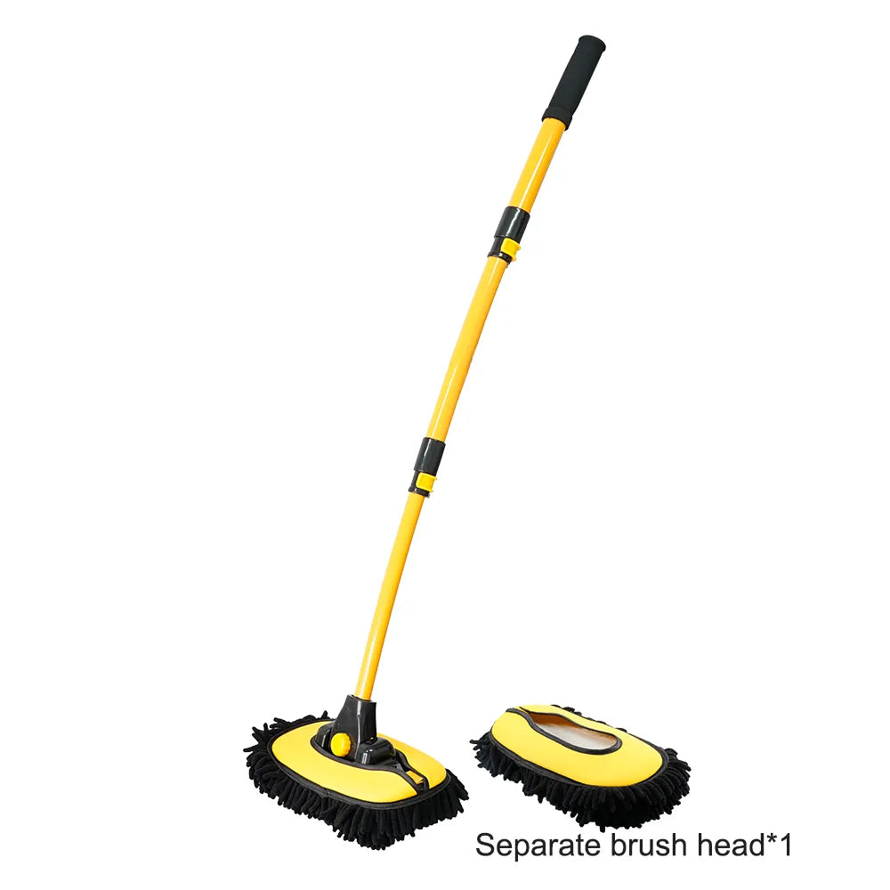 Telescopic Long Handle Car Cleaning Brush with Super Absorbent Chenille Bristles