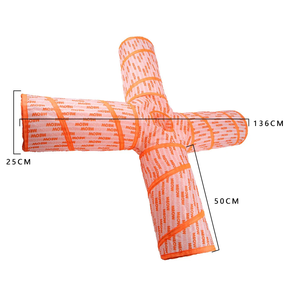 Kitty Tunnel Tube Pet Toy with Peek Hole