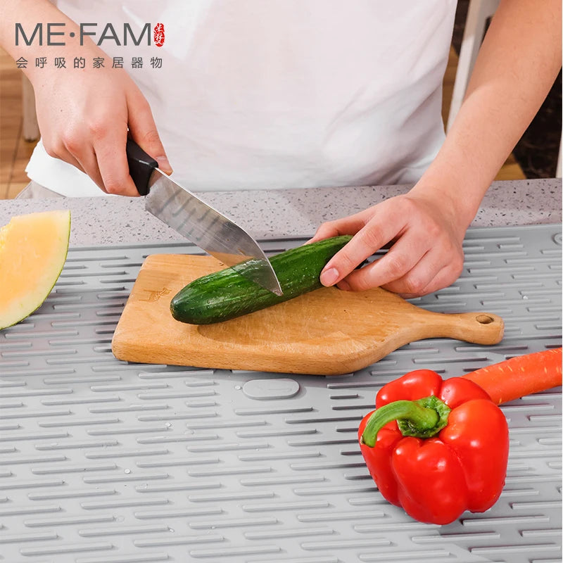 Silicone Non-Slip Dish Drying Mat and Trivet - Kitchen Counter Placemat
