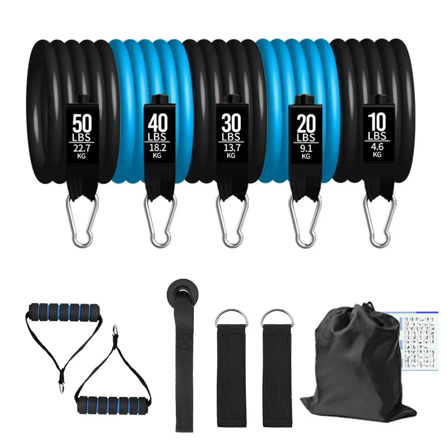 5-Tube Fitness Resistance Bands Set with Accessories