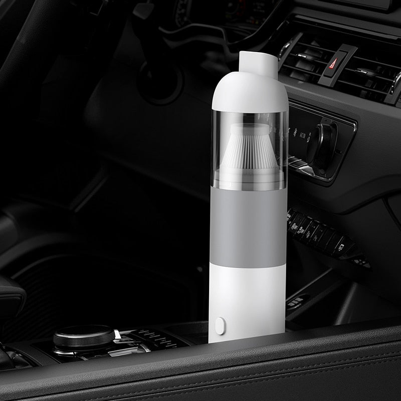 Rechargeable Portable Car Vacuum Cleaner - Handheld Dust Catcher with Cyclone Suction