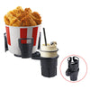 Dual Cup Holder Expander Tray with Phone Holder for Car Seats