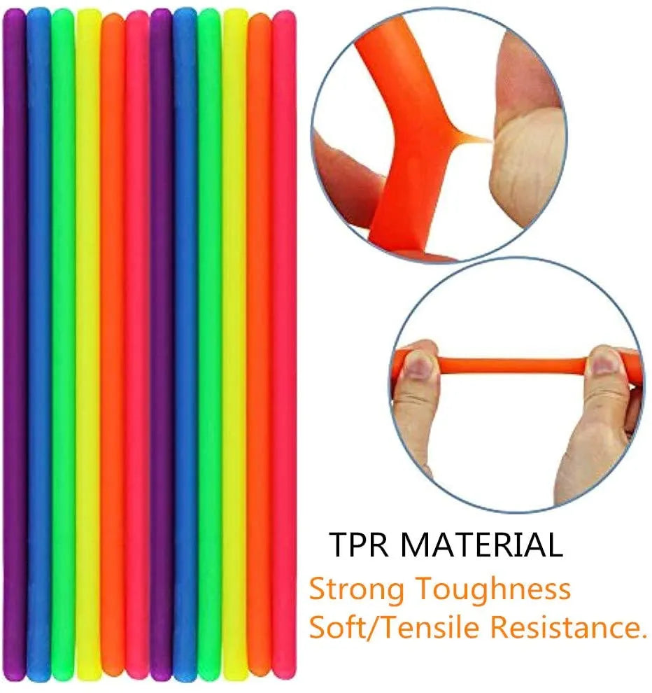 6-Pack Stretchy String Sensory Fidget Toys for Stress Relief