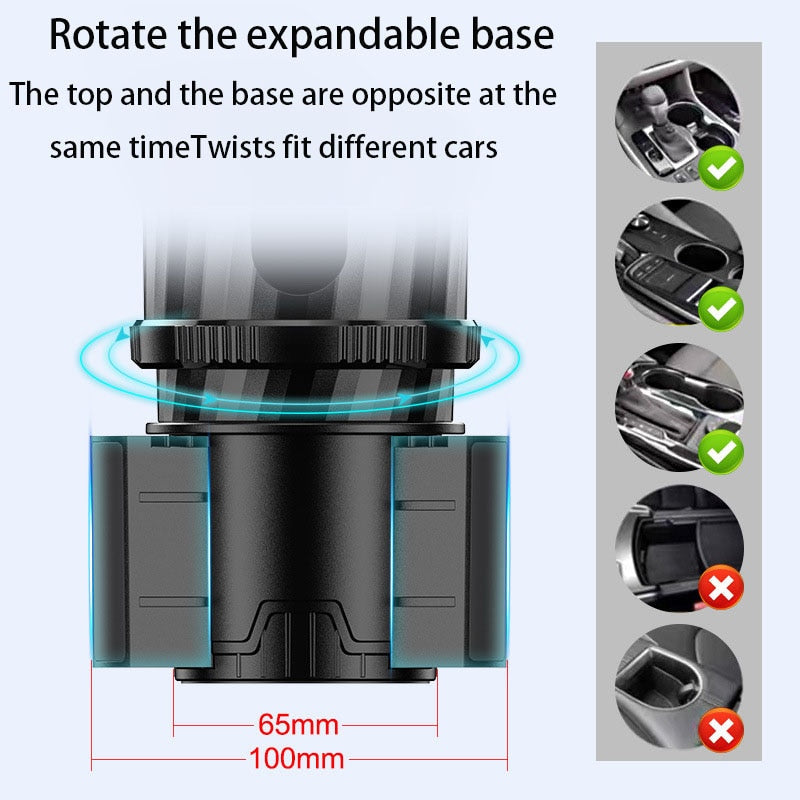 Multifunctional Carbon Fiber Car Water Cup Holder with Compass