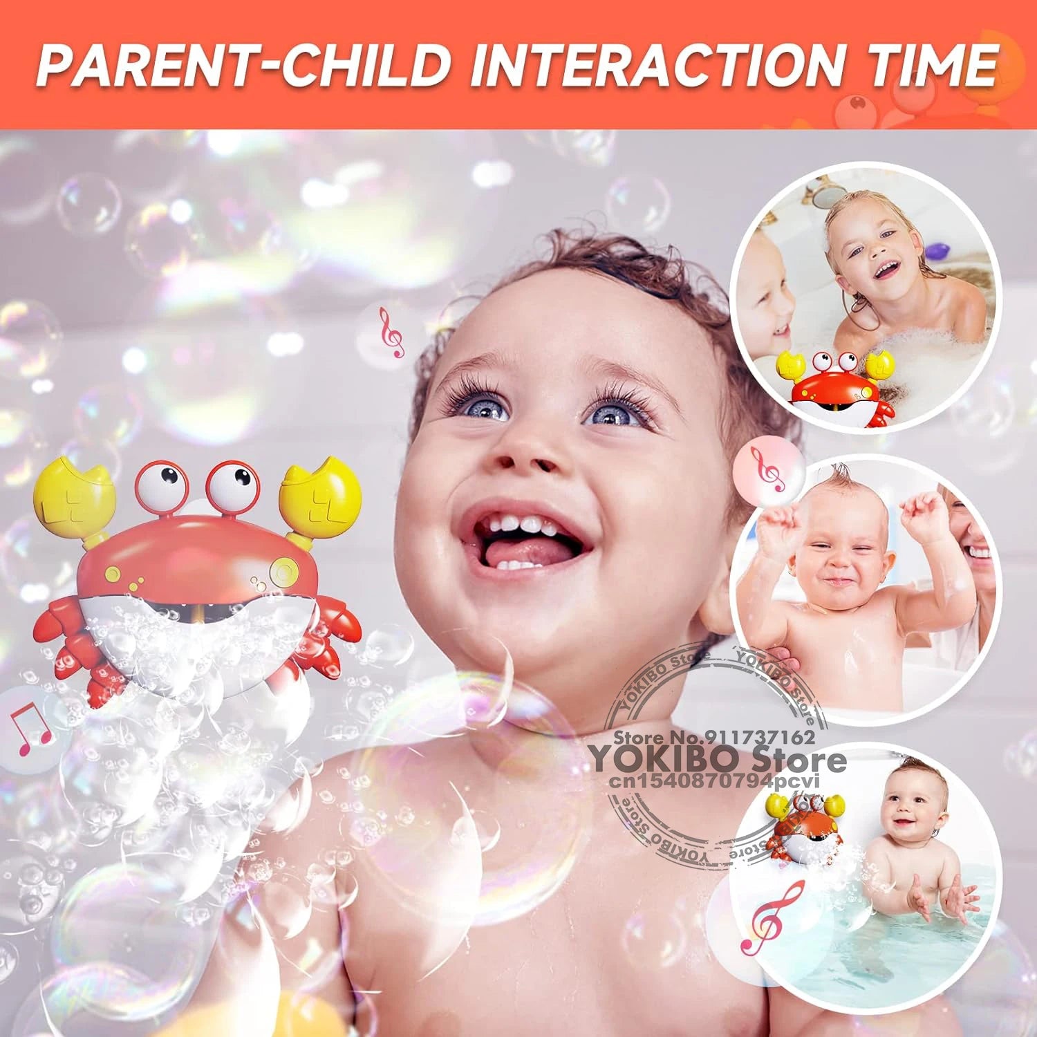 Bubble Machine Bath Toy for Kids