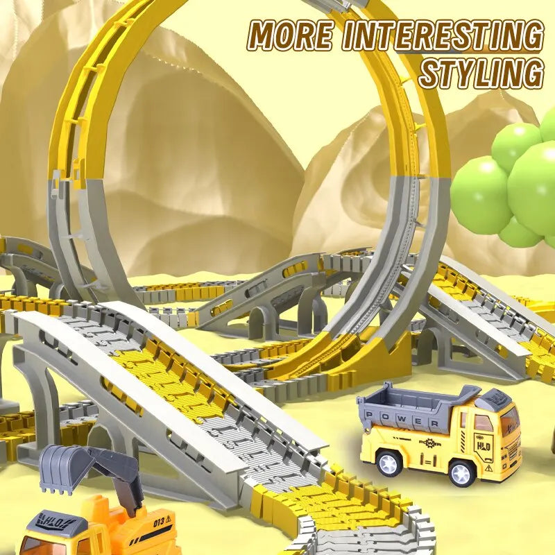Electric Track Car Toy Set for Kids