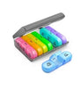 7-Day Pill Organizer - Portable Travel Box with Large Compartments for Medications