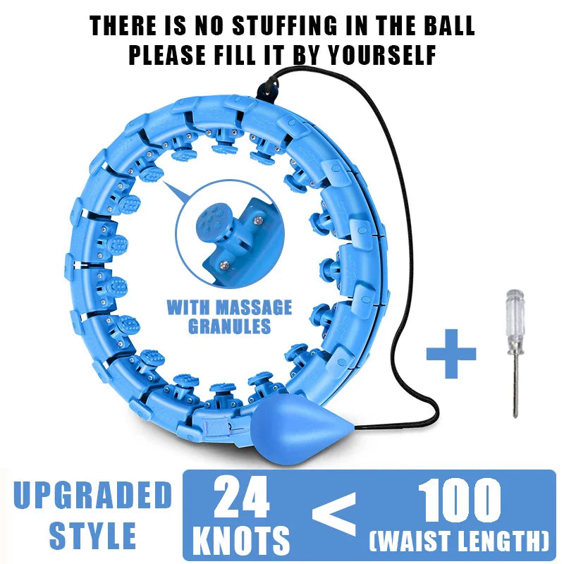 Adjustable Weighted Slimming Hoop for Abdominal Exercise at Home