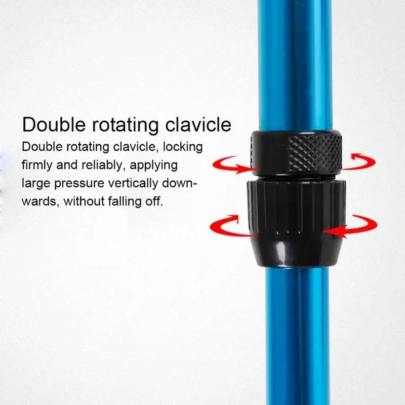 Portable Aluminum Alloy Folding Underarm Cane for Disabled Seniors