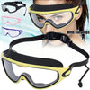 Professional HD Anti-Fog Swimming Goggles with Earplugs - Black
