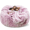 Soft and Warm 180x90cm Fur Bean Bag Bed Cover for Comfortable Living Room Furniture