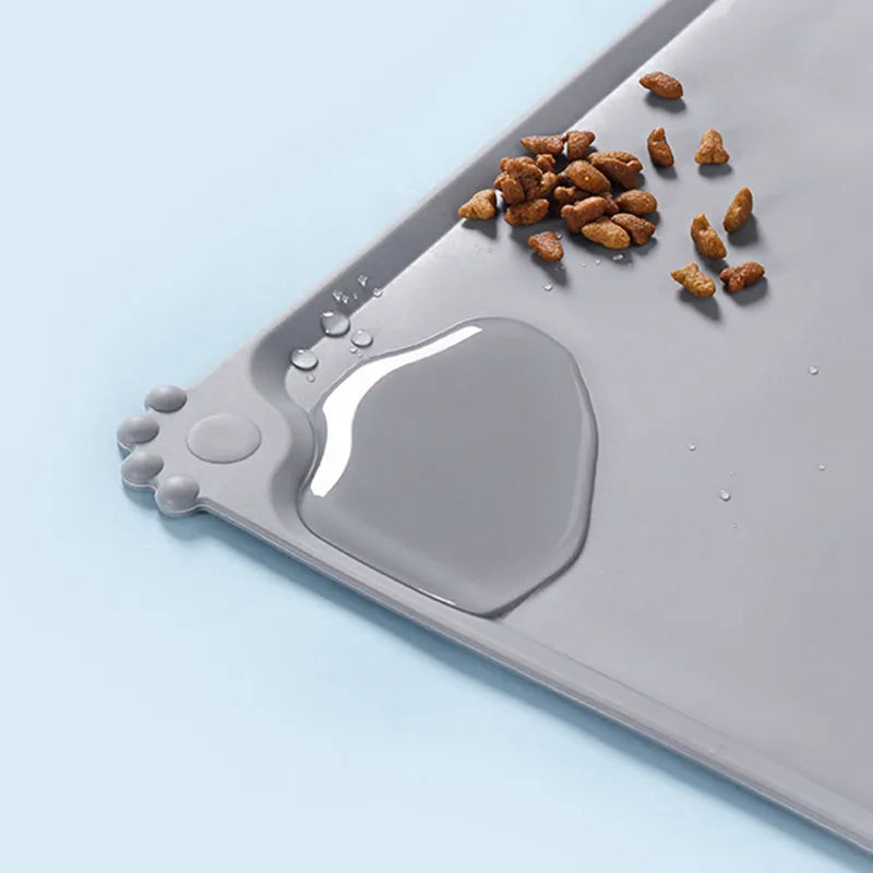 High-Lip Silicone Pet Food Mat for Cat and Dog Bowls