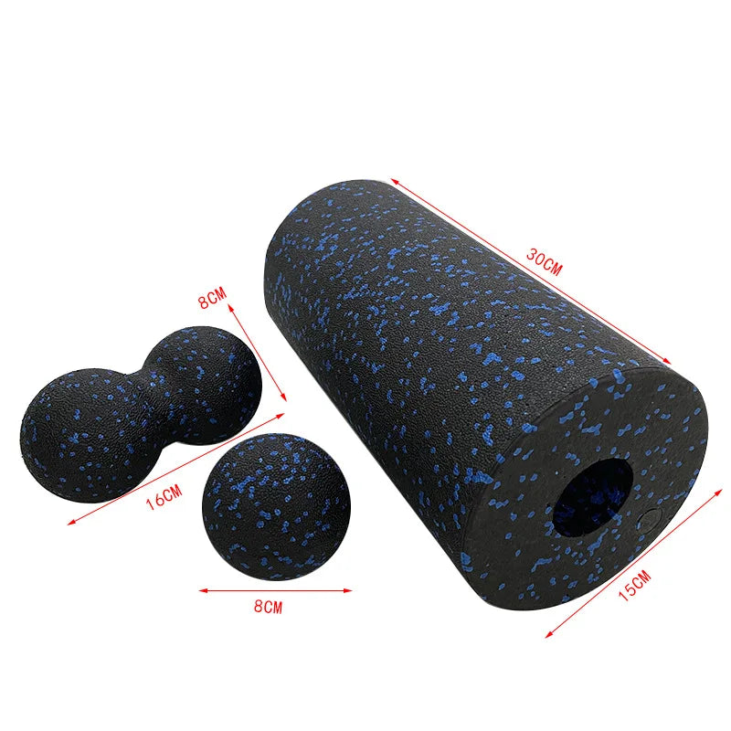 Yoga Column and Massage Ball Set for Pilates and Stretching