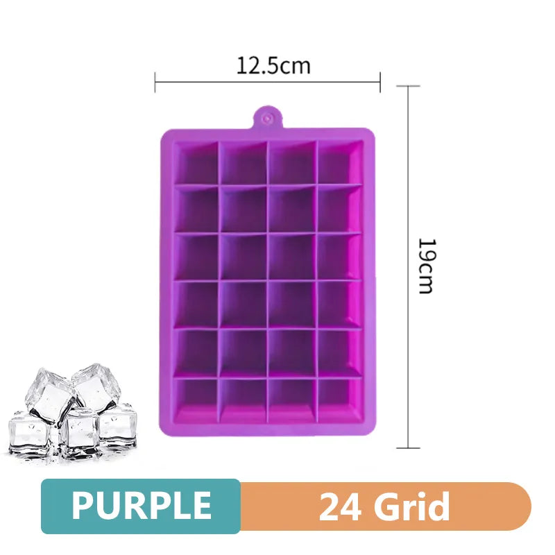 Large Silicone Ice Cube Tray with Multiple Grids