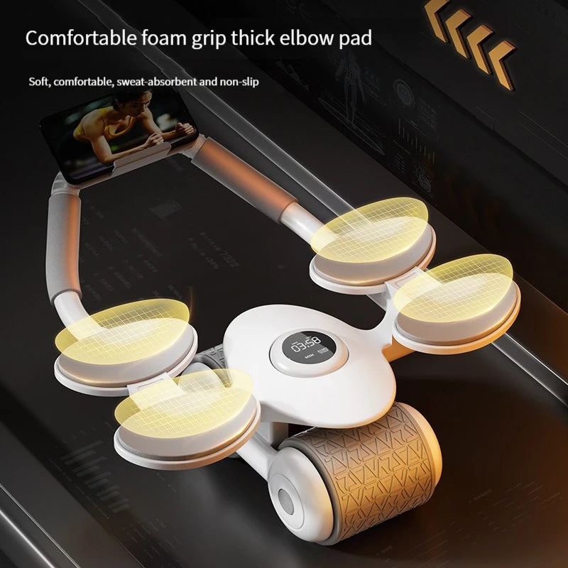 Timer-equipped Silent Abdominal Muscle Roller