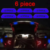 6-Piece Reflective Car Warning Sticker Set for Various Models