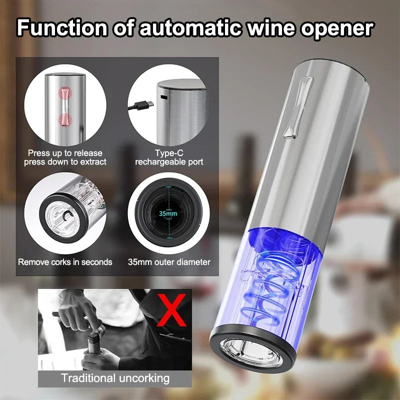 Electric Wine Bottle Opener with Aerator