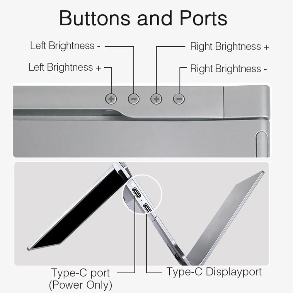 14-inch Laptop Tri-screen Monitor for Multiple Displays