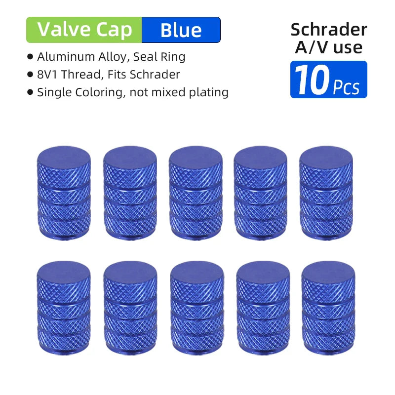 Aluminum Alloy Schrader Valve Dust Cover for Vehicles and Bikes