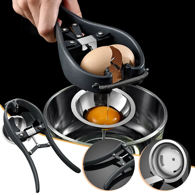 Stainless Steel Egg Opener Scissors - Kitchen Eggshell Cracker - Egg Yolk Separator