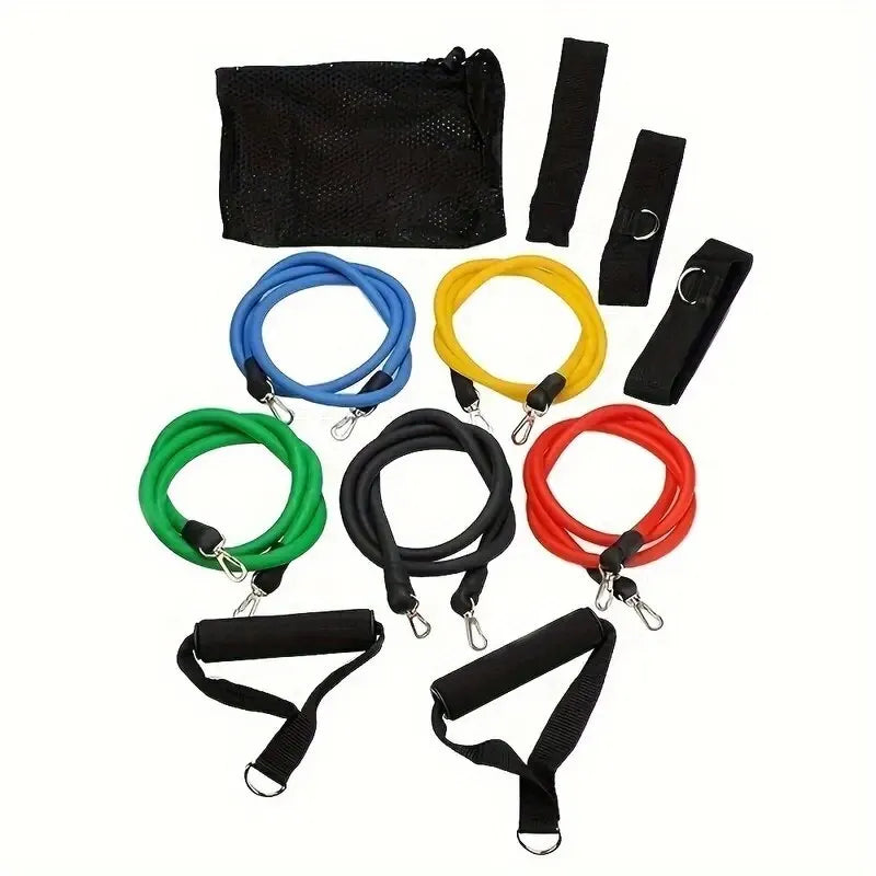 11pcs/Set Resistance Bands and Portable Fitness Equipment