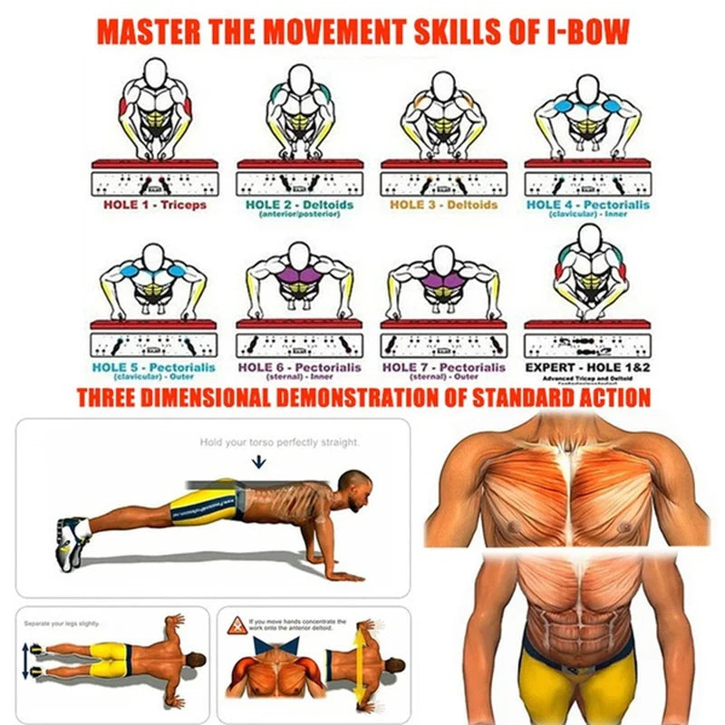 Portable Push-Up Board Set for Full-Body Training