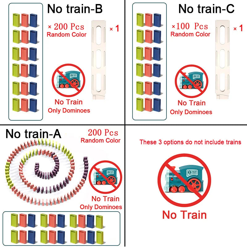Automatic Domino Train Set - Educational Toy for Kids