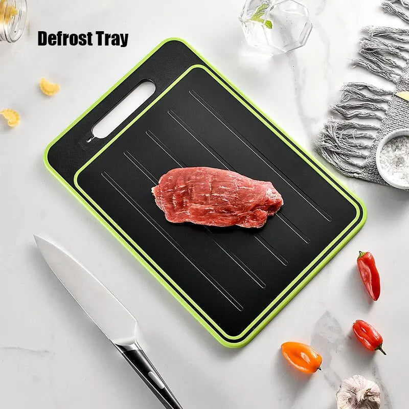 Double-Sided Cutting Board with Thawing Function and Sharpener