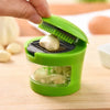 Multi-Functional Plastic Garlic Mud Press for Slicing, Dicing, and Storage - Green