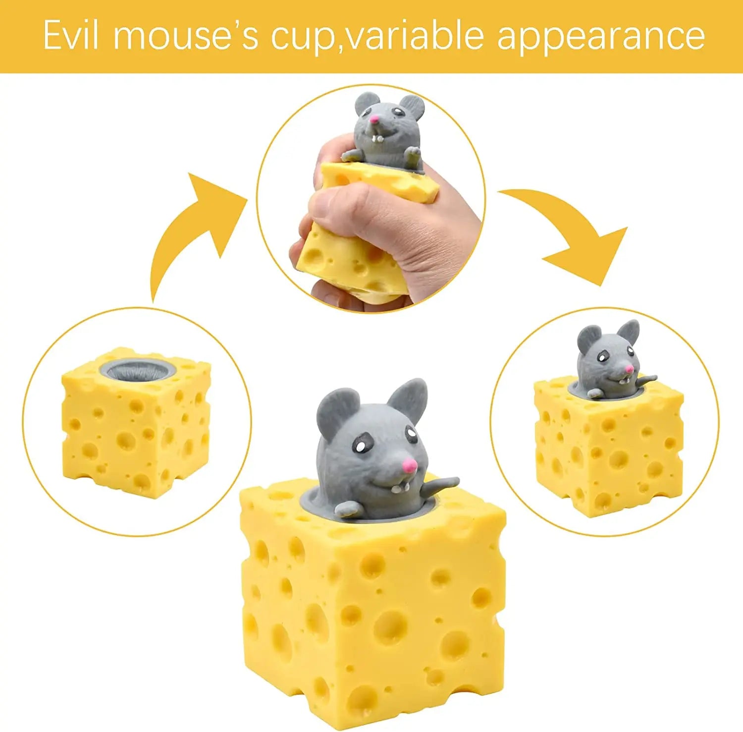 Squeeze Cheese Stress Relief Toy for Adults and Kids