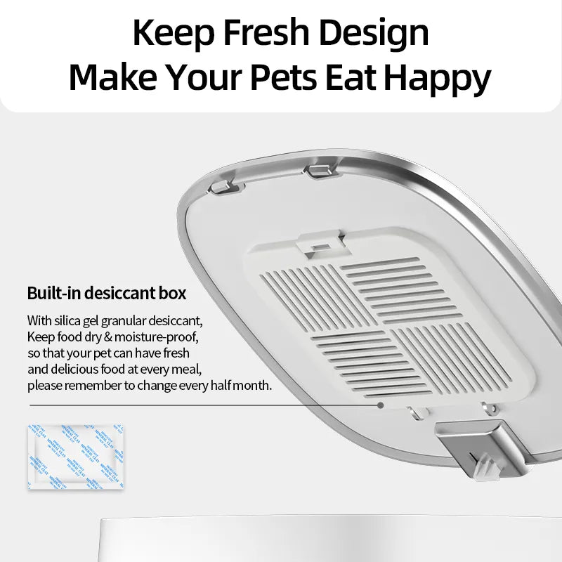 ROJECO Automatic Cat Feeder with Remote Control and WiFi